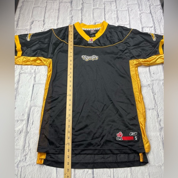 Hamilton Tiger Cats CFL Black & Gold Reebok Y2K Nylon Football Jersey Sz S - Picture 6 of 9